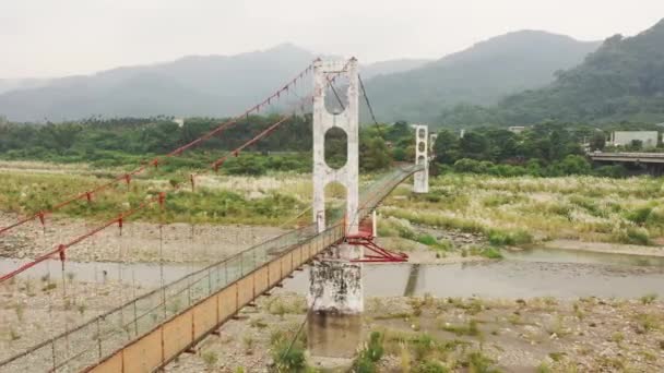 Caotun Taiwan Settembre 2020 Doppio Decimo Ponte Sospeso Ponte Sospeso — Video Stock