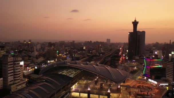 2020年2月19日 台中市の台中駅夜景 — ストック動画