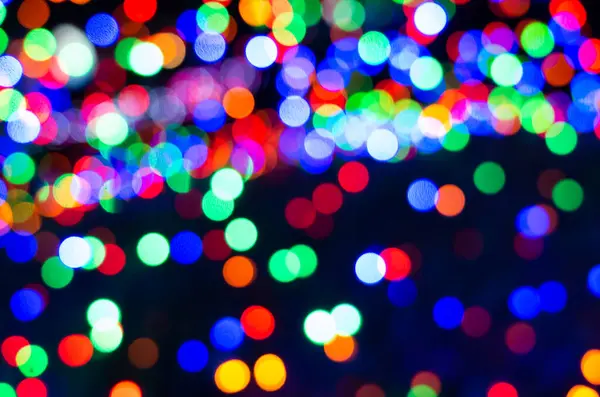 Fondo Bokeh Iluminado Con Espacio Copia Noche — Foto de Stock