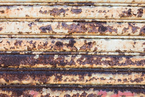Ošlehaná Kovová Stěna Dobrými Detaily Hnědou Rustikou — Stock fotografie
