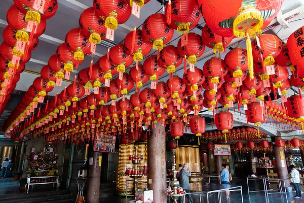 Banciao Taiwan Oktober 2020 Röda Lyktor Vid Berömda Jieyun Temple — Stockfoto