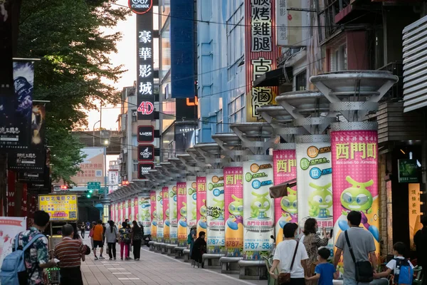 Тайбэй Тайвань Октября 2020 Года Толпа Покупателей Районе Ximending Тайбэе — стоковое фото
