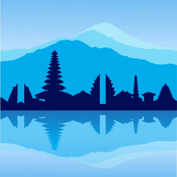 Skyline vectorielle Bali — Image vectorielle
