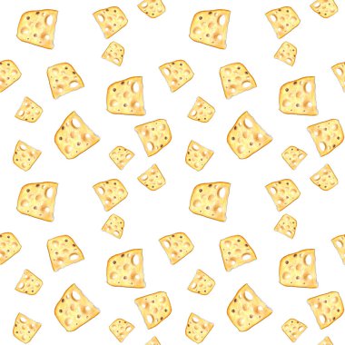 Gruyere peyniri arkaplansız elle çizilmiş.