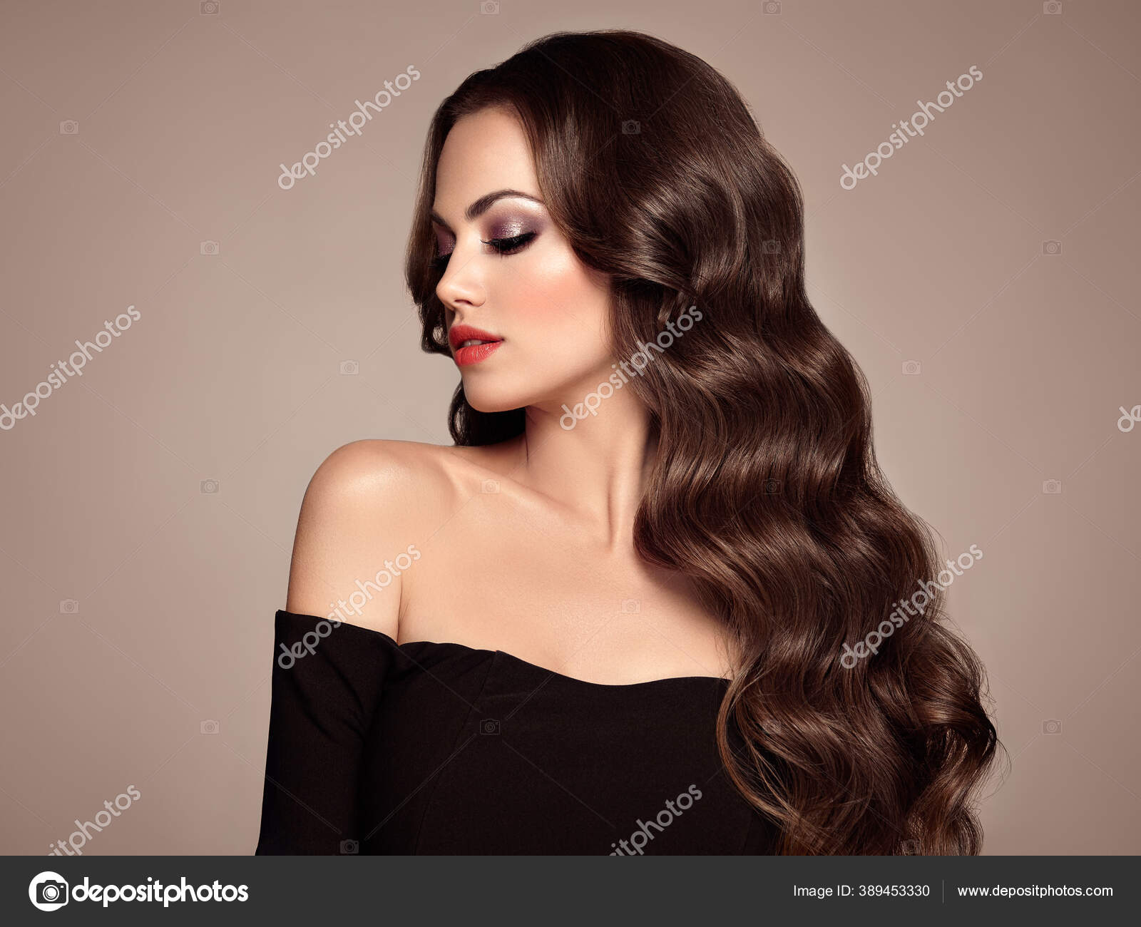 Brunette Girl Long Healthy Shiny Curly Hair Care Beauty Beautiful Stock Photo by ©heckmannoleg 389453330 Brunette Girl Long Healthy Shiny Curly Hair Care Beauty Beautiful Stock Photo by ©heckmannoleg 389453330