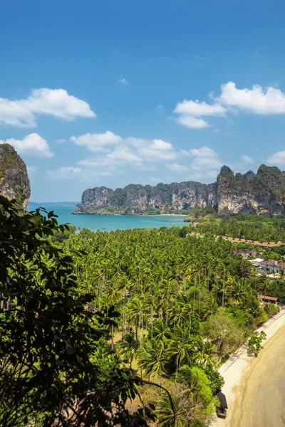 Pohled Výšky Beach Rayleigh Provincie Krabi Thajsko — Stock fotografie