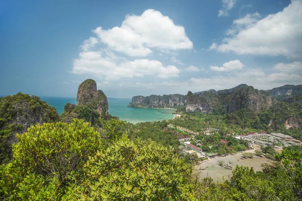 Pohled Hor Pláž Rayleigh Provincie Krabi Thajsko — Stock fotografie