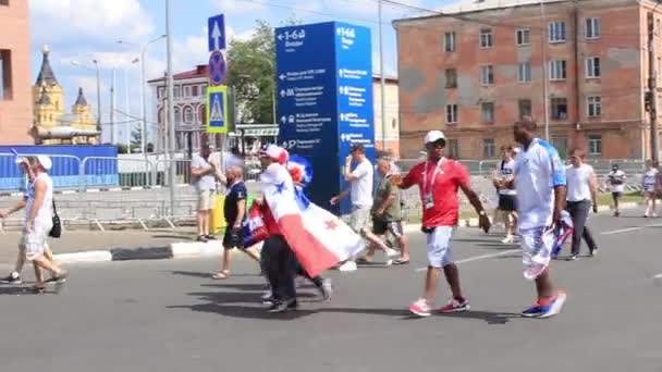 Нижній Новгород Російська Федерація Червня 2018 Один Міст 2018 Році — стокове відео