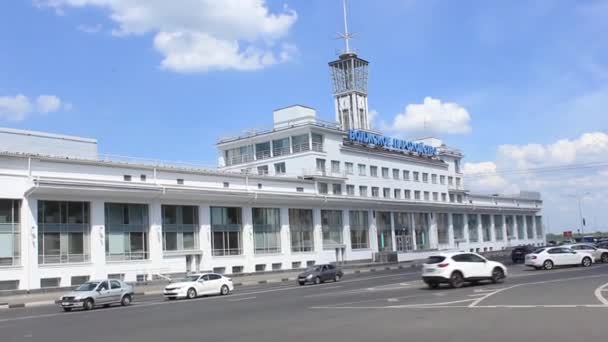 Nizhny Novgorod Rusia Junio 2018 Estación Fluvial Terraplén Del Volga — Vídeo de stock