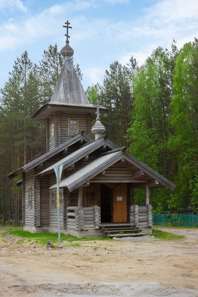 Capela Assunção Virgem Maria Medvezhyegorsk Norte Rússia — Fotografia de Stock