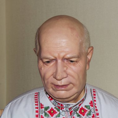 Suzdal, Rusya - 26 Ağustos 2018: Eski Sovyetler Birliği Nikita Kruşçev lideri. Suzdal balmumu Müzesi