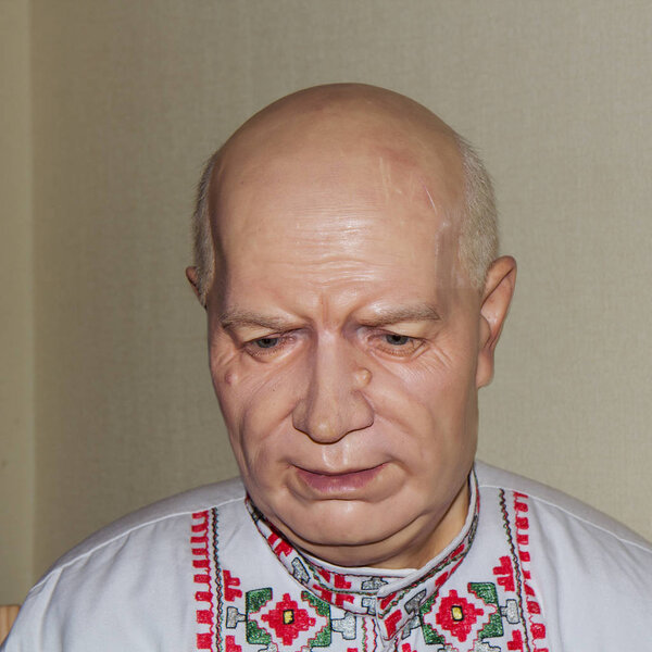 Suzdal, Russia - Aug 26, 2018: Former leader of the Soviet Union Nikita Khrushchev. Wax Museum in Suzdal