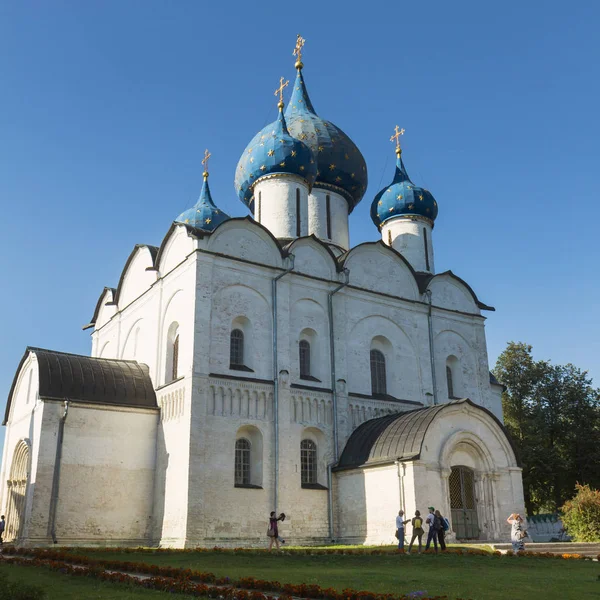 Suzdal Ryssland Aug 2018 Katedralen Födelsekyrkan Jungfru Suzdal Kreml Mest — Stockfoto