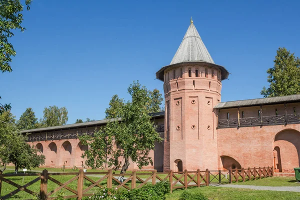 Muro Torre Antigo Mosteiro Spaso Euthymius Suzdal Rússia — Fotografia de Stock