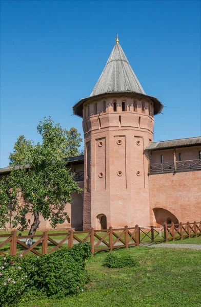 Tower Walls Old Spaso Euthymius Monastery Suzdal Russia — Stock Photo, Image