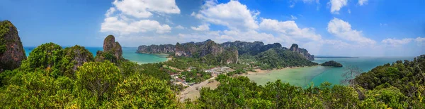 Панорамний Краєвид Гори Море Небо Rayleighs Півострові Krabi Таїланд — стокове фото