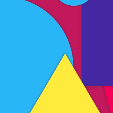 Renkli katmanlı düz geometrik şekiller arka plan şeklinde