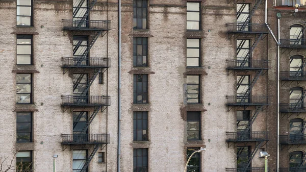 Facciata Una Vecchia Casa New York — Foto Stock