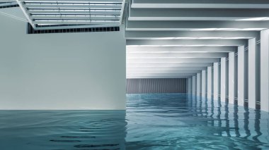 modern kapalı yüzme havuzu ve spa
