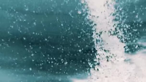 蓝色背景下的气泡漩涡 — 图库视频影像
