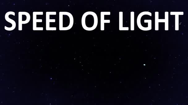 Lichtgeschwindigkeit Mit Meilen Auf Weltraumhintergrund — Stockvideo