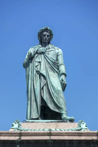 Άγαλμα Schiller Στη Στουτγάρδη — Φωτογραφία Αρχείου