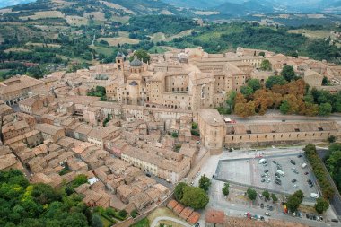 Aerial view of Urbino, Italy clipart