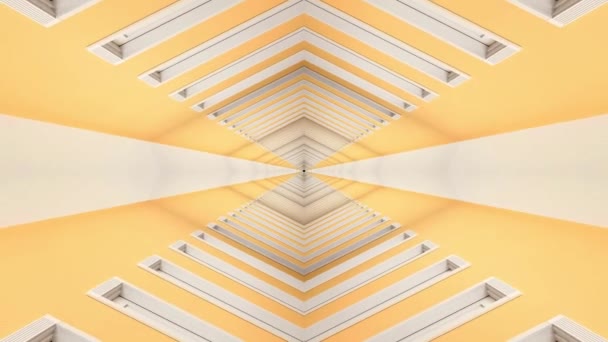 White Doors Creative Kaleidoscope Pattern — Stock Video