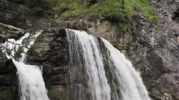 Blick Auf Kuhflucht Wasserfall Deutschland — Stockvideo