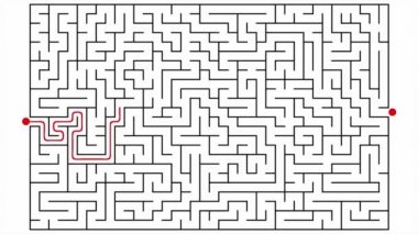labirent çözüm beyaz arka plan üzerinde