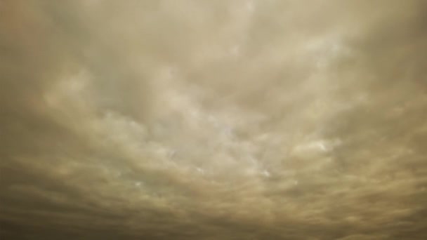 Замедленное Движение Листа Падающего Облачный Фон Неба — стоковое видео
