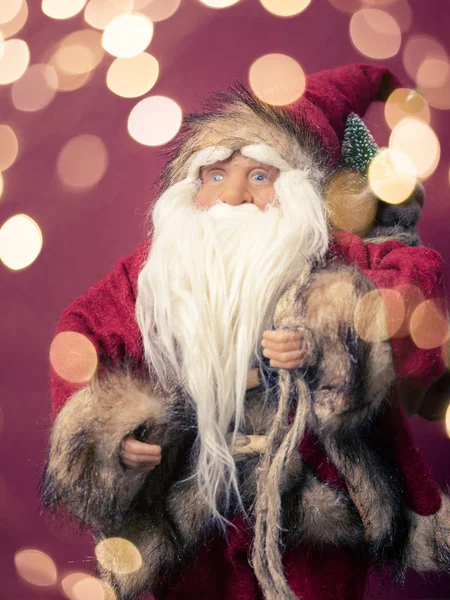 圣诞老人的形象图象散景灯 — 图库照片