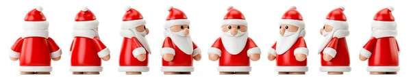 Ilustração Uma Linha Figuras Papai Noel — Fotografia de Stock