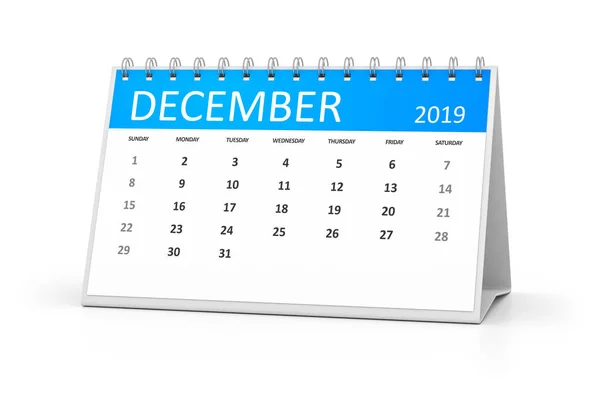 Tabellkalender För Evenemang 2019 December — Stockfoto