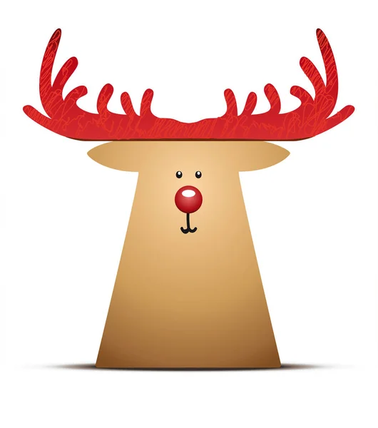 Uma Ilustração Elemento Decoração Natal Renas — Vetor de Stock