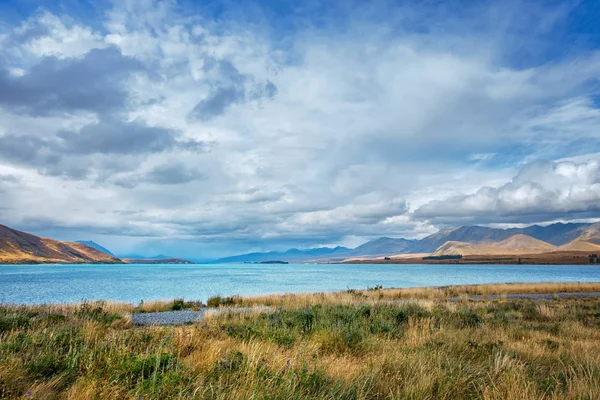 Utsikt Över Turkos Lake Pukaki Nya Zeeland — Stockfoto