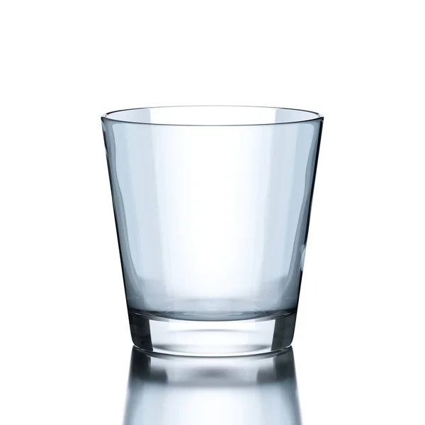 Verre Eau Vide Typique Sur Fond Blanc Illustration — Photo