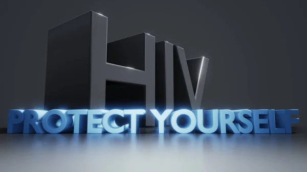 Hiv Protect Yourself Aids Protection Information — Stock Photo, Image