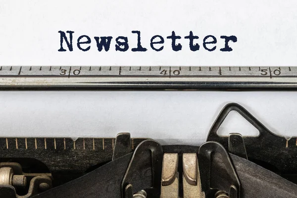 Vintage Typewriter Word Newsletter — Stock Photo, Image