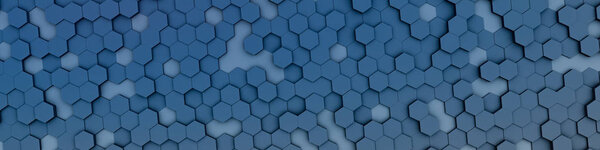 голубой шестиугольник в качестве фона
