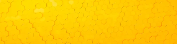 Yellow Hexagon Surface Background — Stock Photo, Image