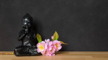 Bir Buda heykeli işaret barış ve bilgelik için bir görüntü