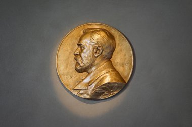 close up of Nobel Prize Stockholm Sweden clipart