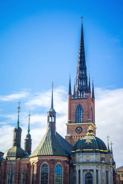 Άποψη Της Παλιάς Εκκλησίας Στη Στοκχόλμη Σουηδία — Φωτογραφία Αρχείου