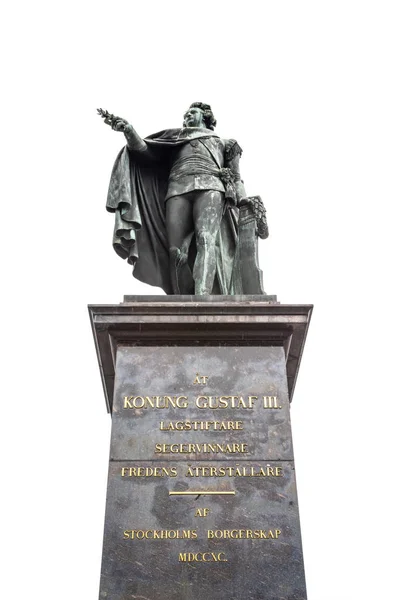 Troisième Statue Roi Gustaf Stockholm Suède — Photo