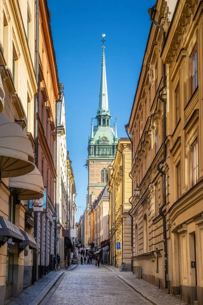 Uitzicht Stockholm Stad Straat Zweden — Stockfoto