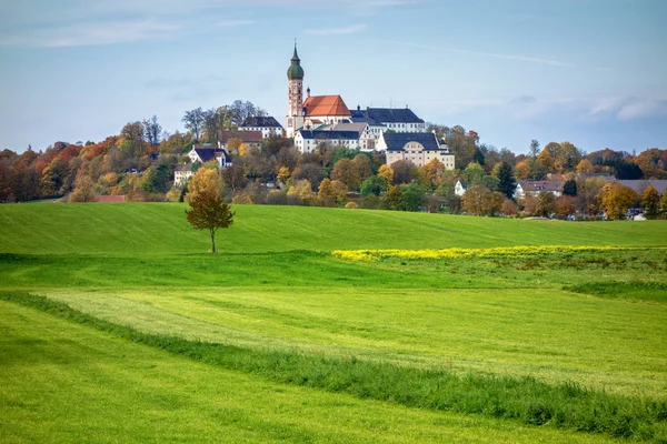 Перегляд Місті Andechs Монастиря Баварії Німеччина — стокове фото