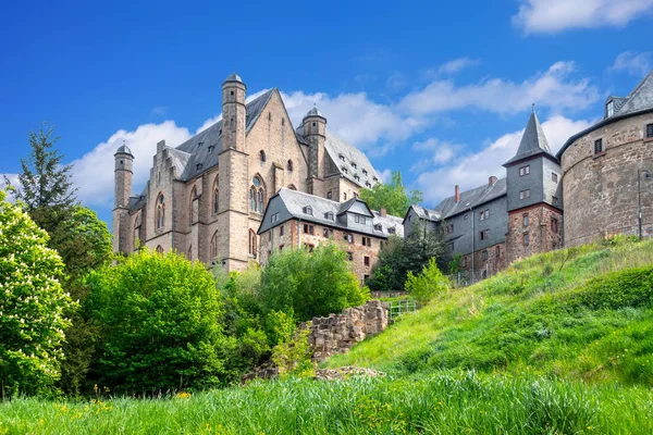 Ein Bild Der Berühmten Burg Von Marburg Deutschland — Stockfoto