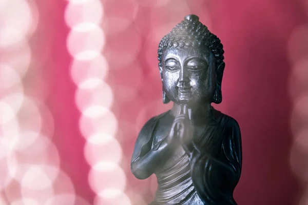 Perto Buda Estátua Sinal Paz Sabedoria — Fotografia de Stock