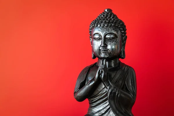 Perto Buda Estátua Sinal Paz Sabedoria — Fotografia de Stock